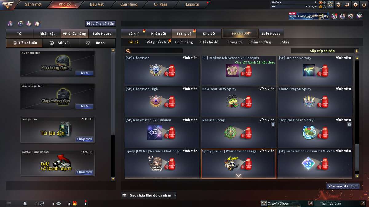 shop acc cf uy tin gia re